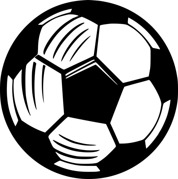 Vector ilustración vectorial de silueta minimalista y simple de fútbol