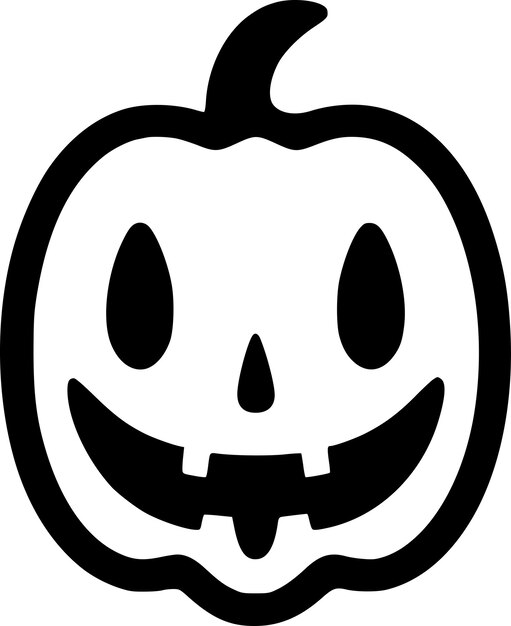 Vector ilustración vectorial de la silueta minimalista y simple de halloween