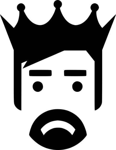 Vector ilustración vectorial de silueta minimalista y simple de king