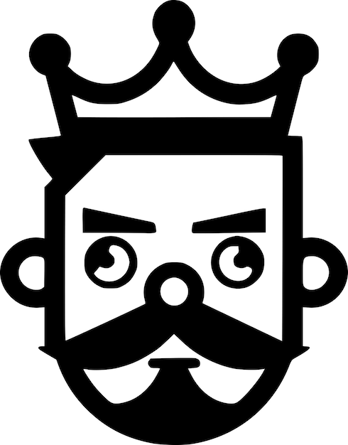 Vector ilustración vectorial de silueta minimalista y simple de king