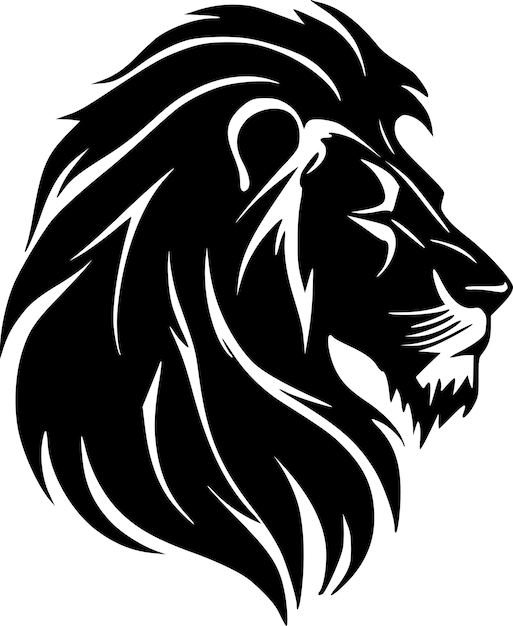 Vector ilustración vectorial de la silueta minimalista y simple del león