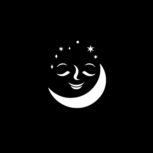 Vector ilustración vectorial de la silueta minimalista y simple de la luna