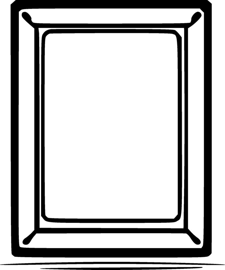 Vector ilustración vectorial de silueta minimalista y simple del marco