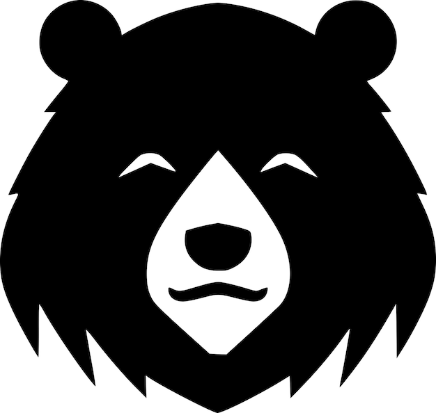 Vector ilustración vectorial de la silueta minimalista y simple del oso