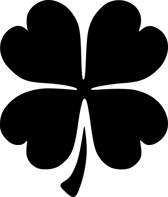 Vector ilustración vectorial de la silueta minimalista y simple de shamrock