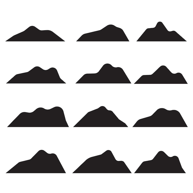 Ilustración vectorial de la silueta de las Montañas Negras