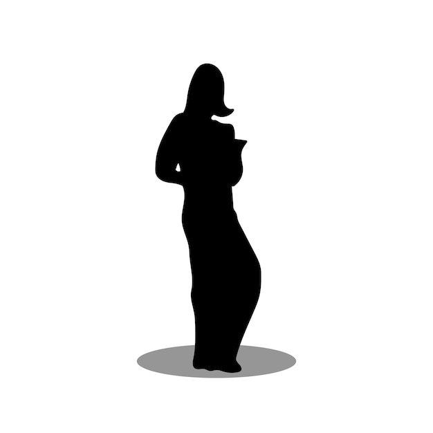 Vector ilustración vectorial de la silueta de la mujer