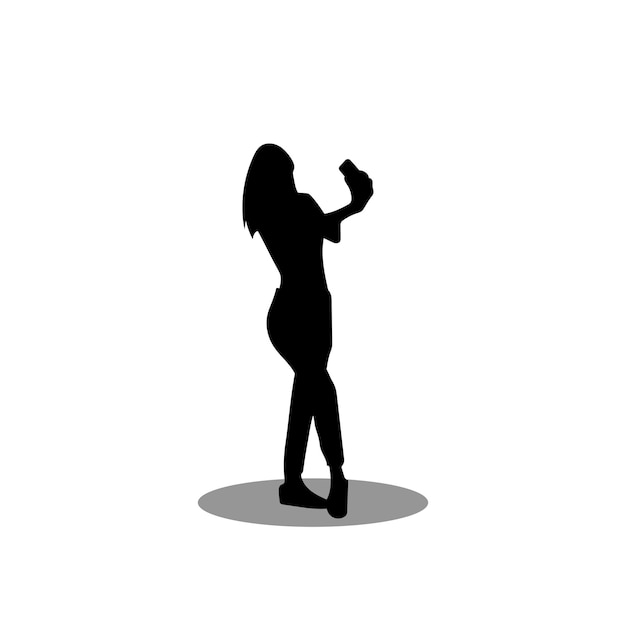 Ilustración vectorial de la silueta de la mujer