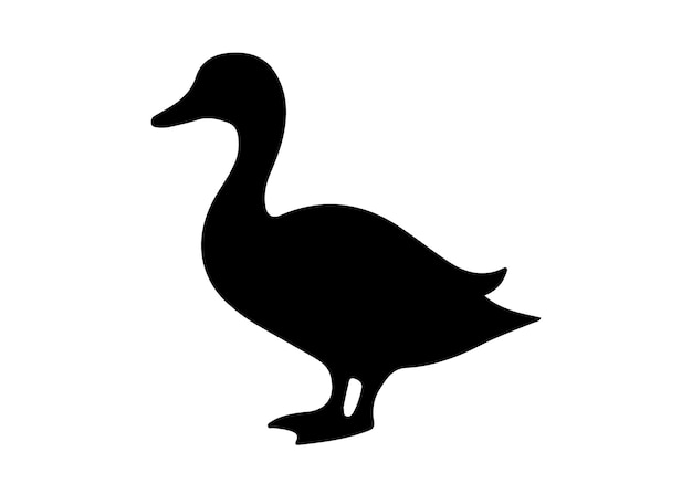 Ilustración vectorial de la silueta del pato