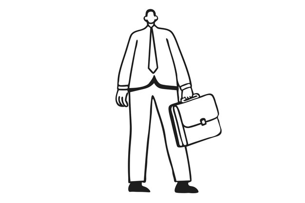 Ilustración vectorial de la silueta de una persona de negocios