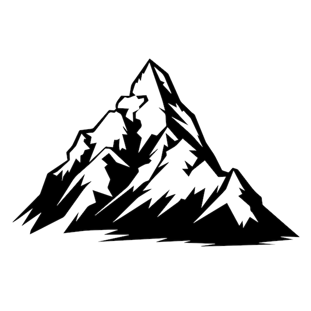 Ilustración vectorial de la silueta del pico Icono y signo de la siluata del pico