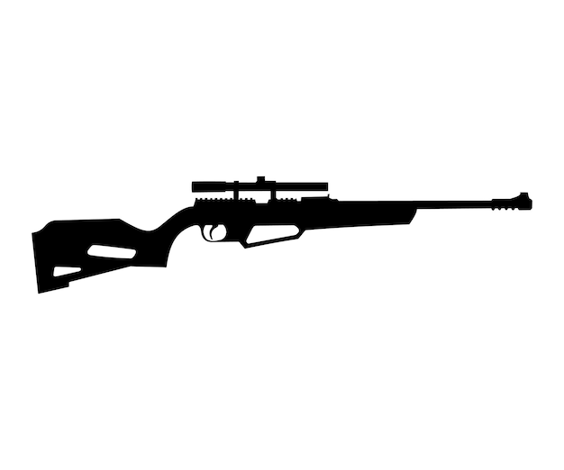 Ilustración vectorial de la silueta del rifle de aire BB