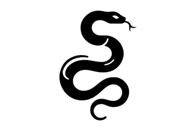Ilustración vectorial de la silueta de la serpiente