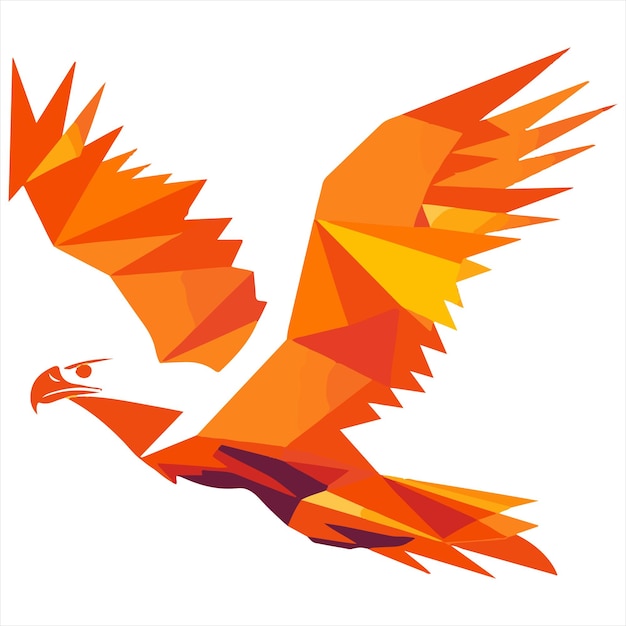 Ilustración vectorial de la silueta simple del águila