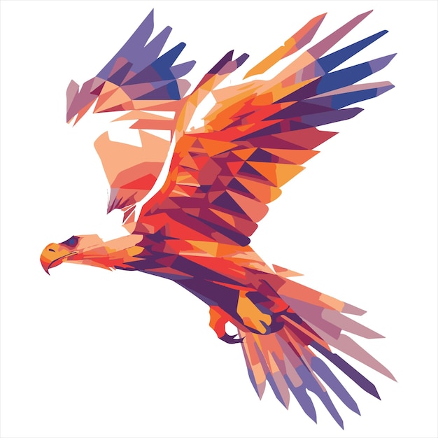 Ilustración vectorial de la silueta simple del águila