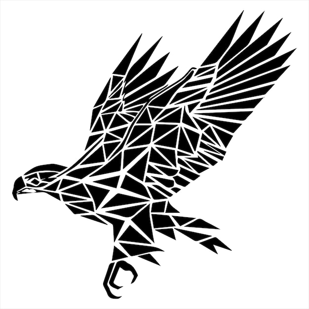 Ilustración vectorial de la silueta simple del águila