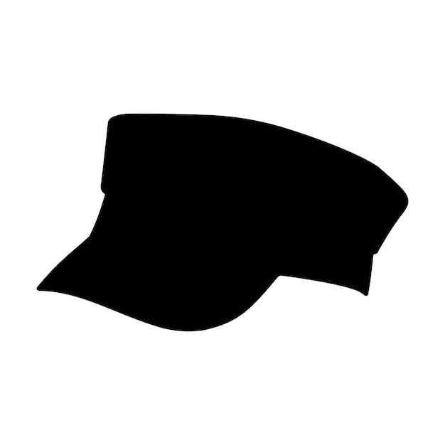 Ilustración vectorial de la silueta del sombrero del capitán