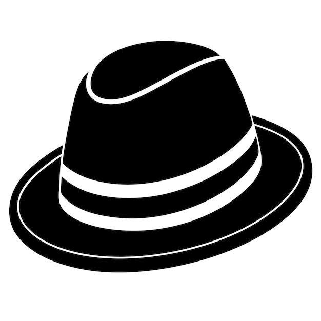 Ilustración vectorial de la silueta del sombrero