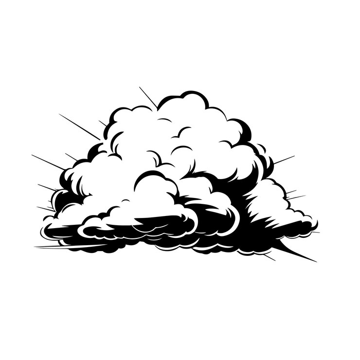 Vector ilustración vectorial de la silueta de la tormenta de relámpagos icono y signo