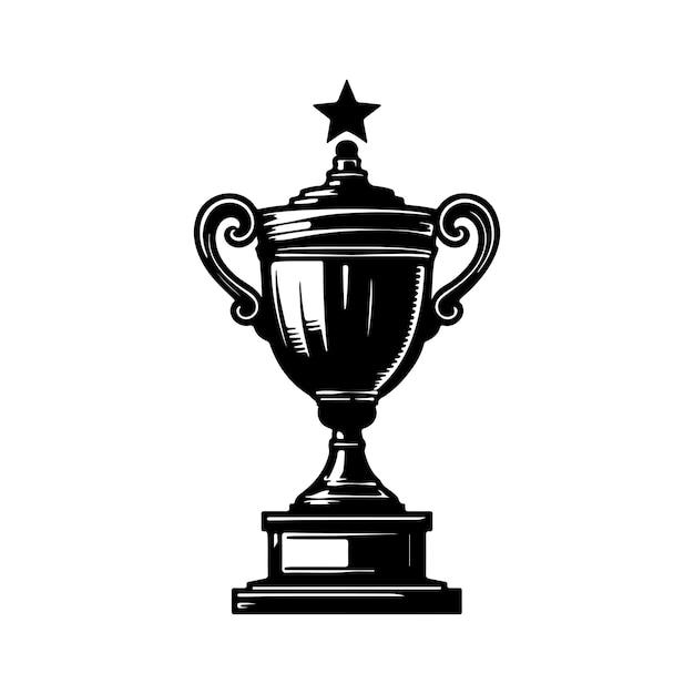 Ilustración vectorial de la silueta del trofeo