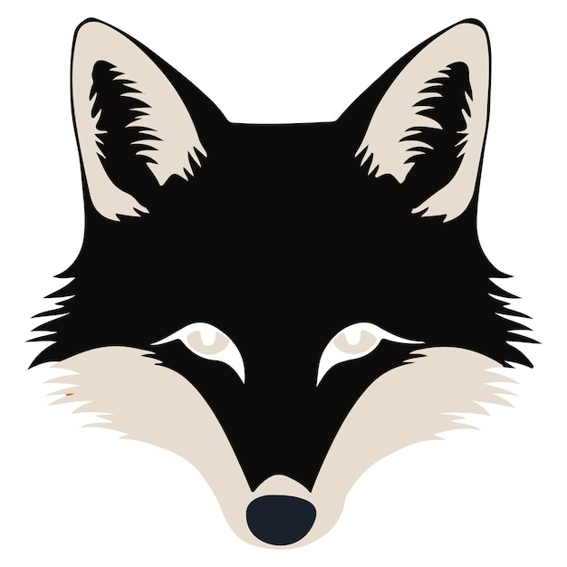 Ilustración vectorial de silueta de zorro elegante Archivo vectorial EPS