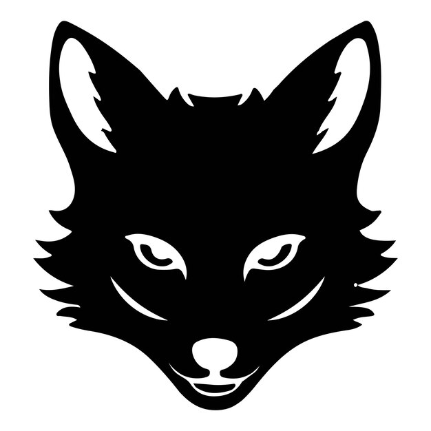 Ilustración vectorial de silueta de zorro elegante Archivo vectorial EPS
