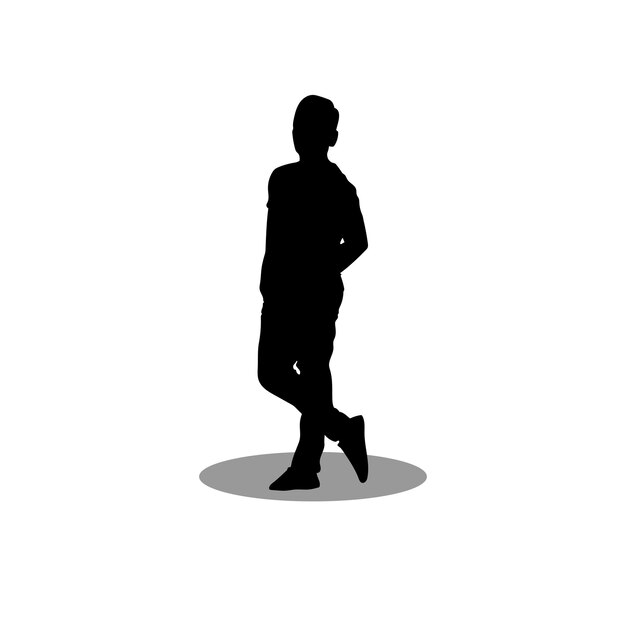 Ilustración vectorial de las siluetas de los niños