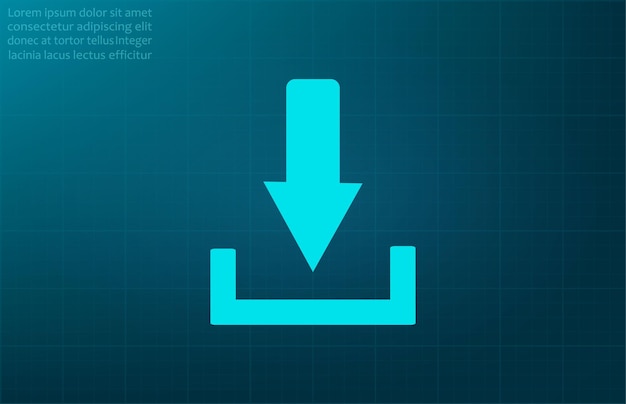Ilustración vectorial del símbolo de carga en fondo azul EPS 10