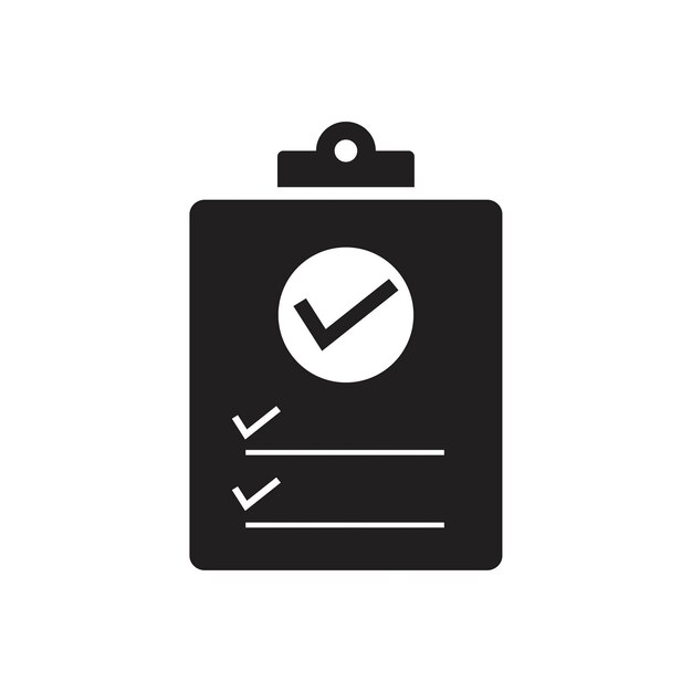 Ilustración vectorial del símbolo del clipboard plano.