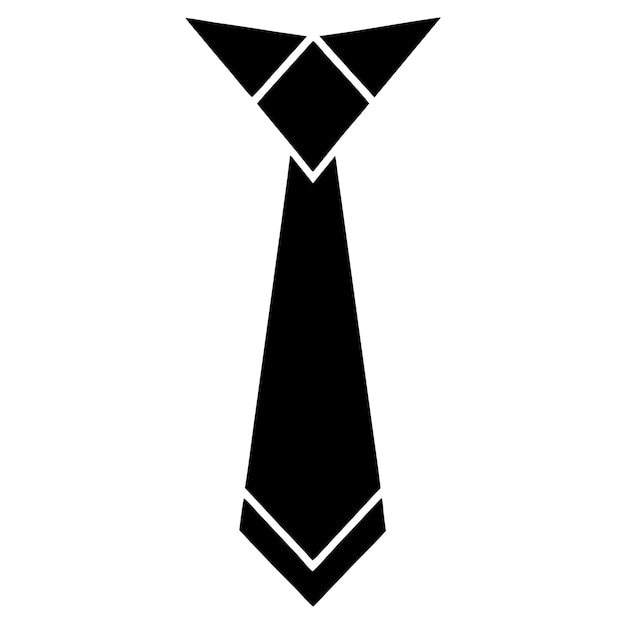 Una ilustración vectorial del símbolo de la corbata