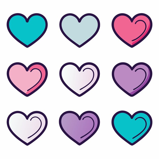 Ilustración vectorial del símbolo del día de San Valentín con icono de corazón