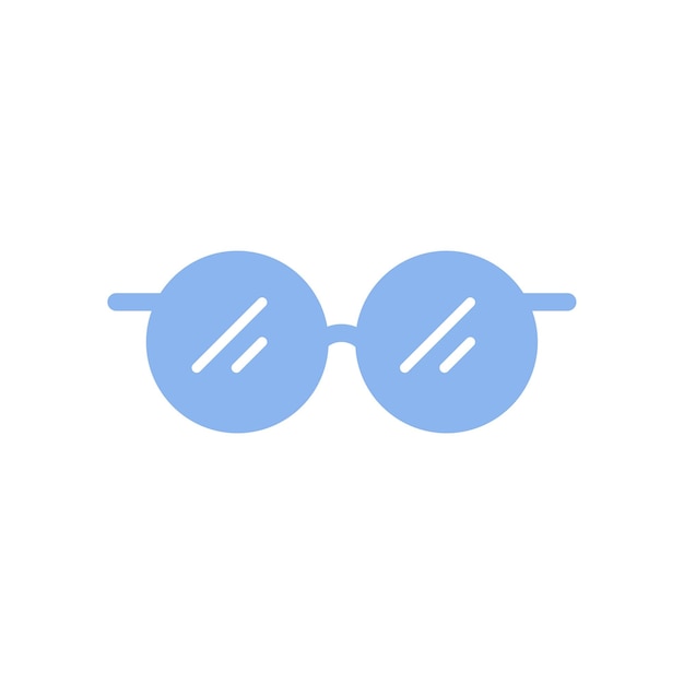 Ilustración vectorial del símbolo de las gafas planas