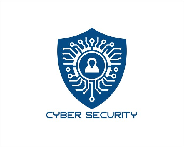 Ilustración vectorial del símbolo del logotipo de seguridad cibernética