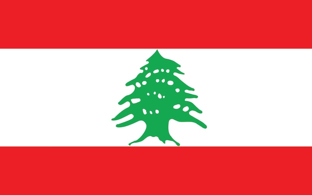 Vector ilustración vectorial del símbolo oficial de la bandera nacional del líbano
