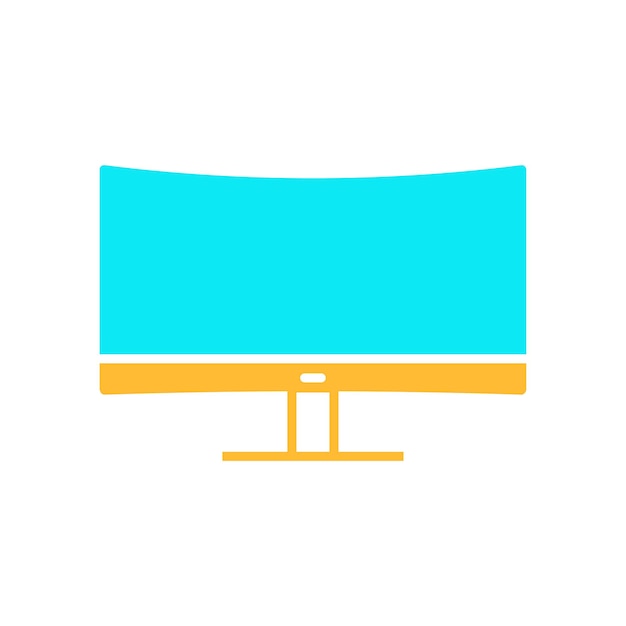 Ilustración vectorial del símbolo de la pantalla plana del monitor