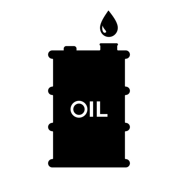 Vector ilustración vectorial del símbolo del recipiente del barril de petróleo