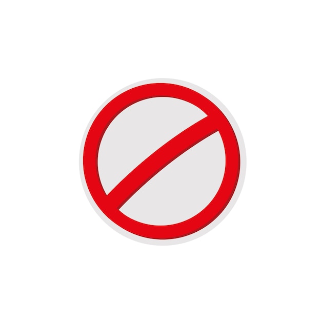 Ilustración vectorial del símbolo de la señal prohibida