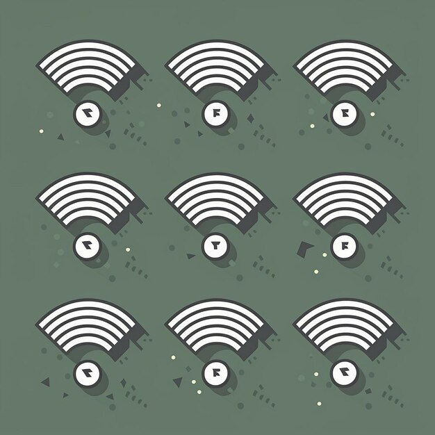 Ilustración vectorial del símbolo WiFi en un fondo blanco