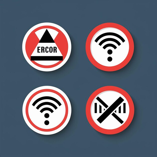 Vector ilustración vectorial del símbolo wifi en un fondo blanco