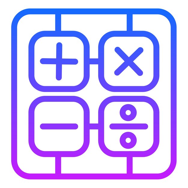 Ilustración vectorial de símbolos matemáticos