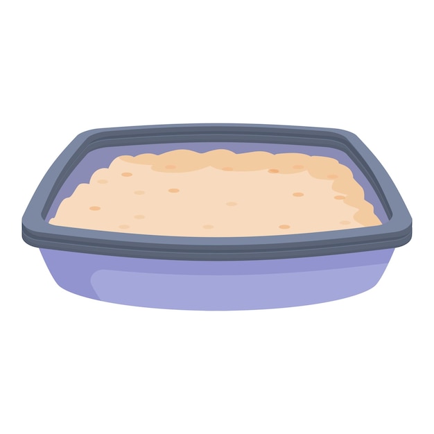 Ilustración vectorial de una simple bandeja de hummus al estilo de dibujos animados perfecta para diseños temáticos de comida