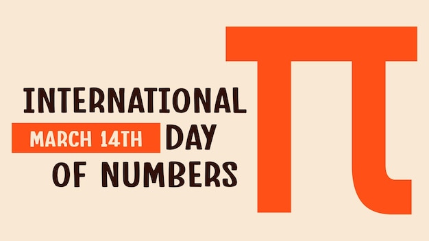 Ilustración vectorial simple del día mundial del piFeliz día nacional del pi 14 de marzo