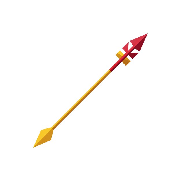 Ilustración vectorial simple de una flecha brillante