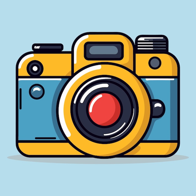 Ilustración vectorial simple del icono de la cámara