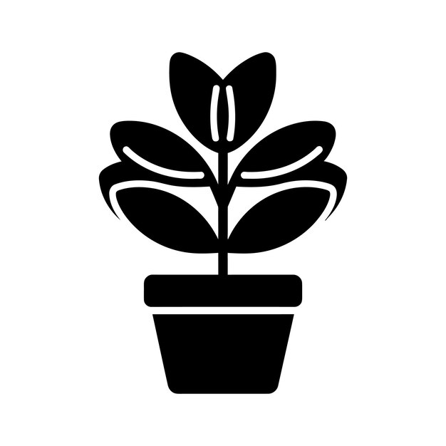 Vector ilustración vectorial simple del icono de la planta de jade