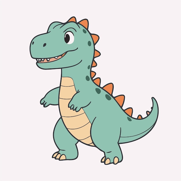 Ilustración vectorial simple de un libro de Dino para niños