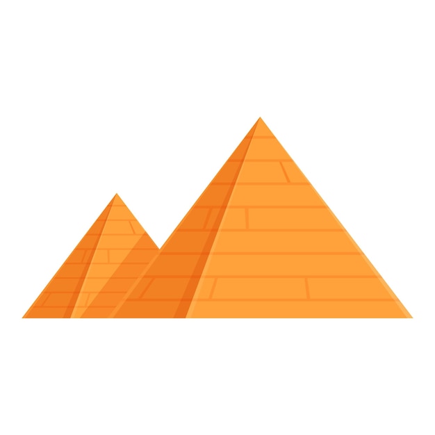 Ilustración vectorial simple de montañas estilizadas en tonos de naranja