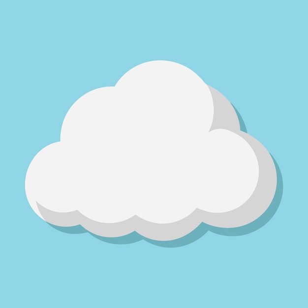 Ilustración vectorial simple de una nube