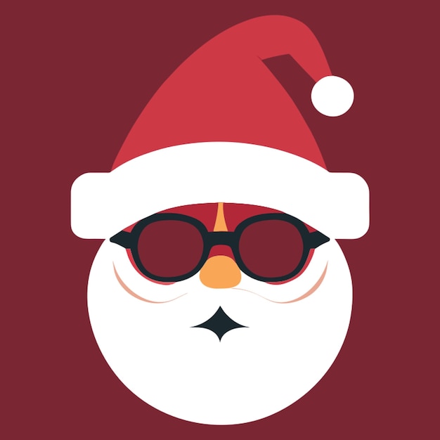 Vector ilustración vectorial simple del patrón de santa claus