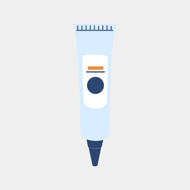 Ilustración vectorial simple de tubos cosméticos para productos de belleza e higiene